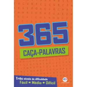 Livro 365 Caça-palavras - Três níveis de dificuldades