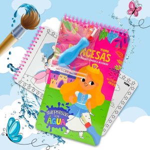 LIVRO DE PINTURA C/ ÁGUA PRINCESAS