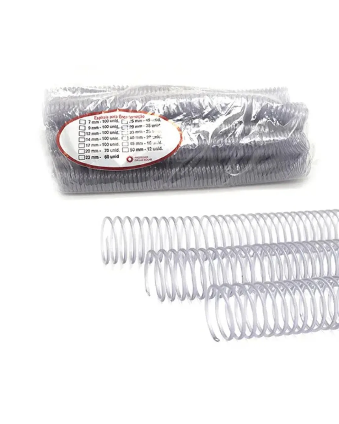 ESPIRAL 14MM CRISTAL COM 100 UNIDADES