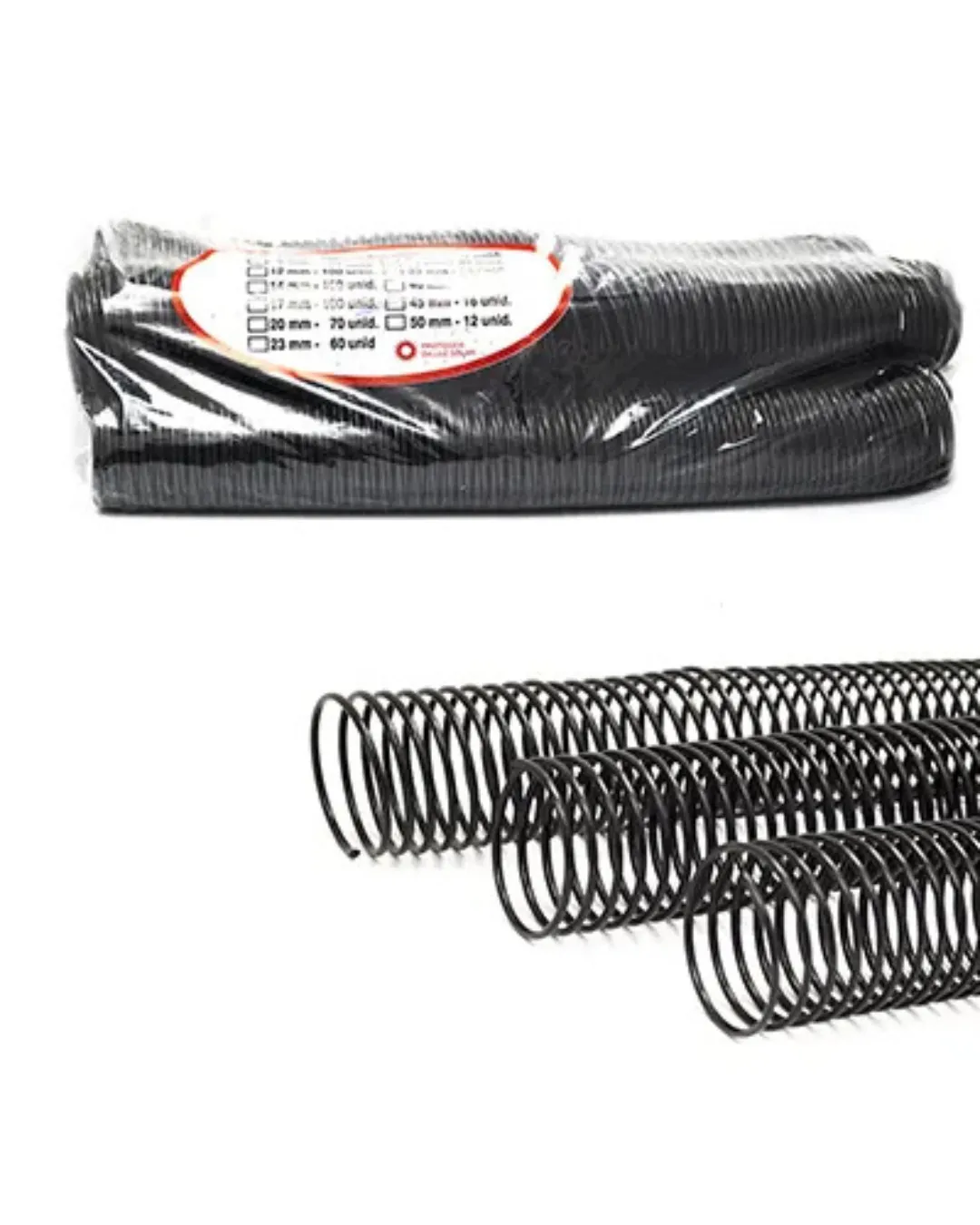 ESPIRAL 50MM PRETO COM 12 UNIDADES